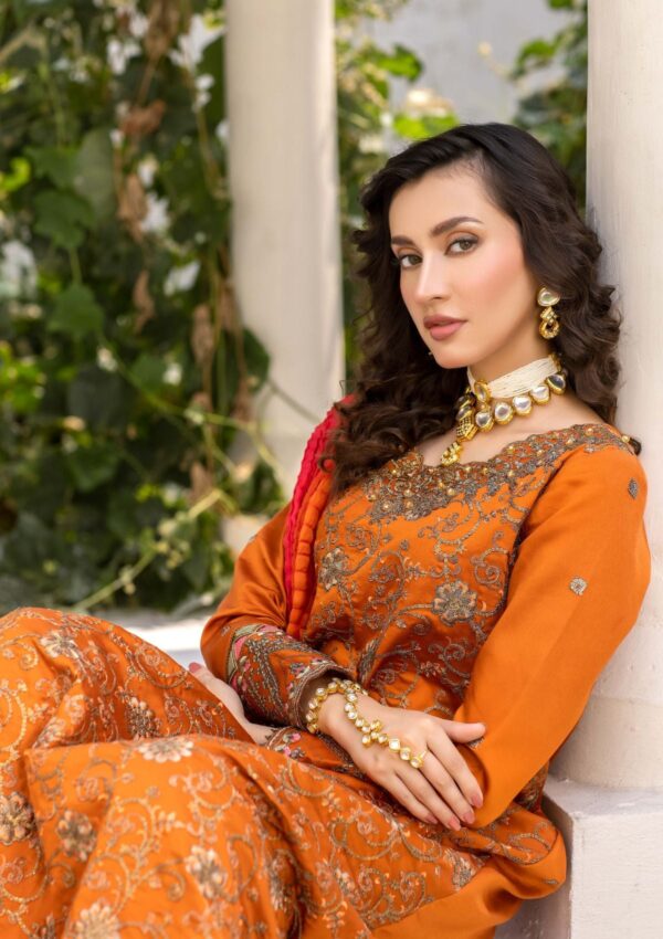 Meem Handwork Mcs 5 Brunt Orange Cotton Sateen