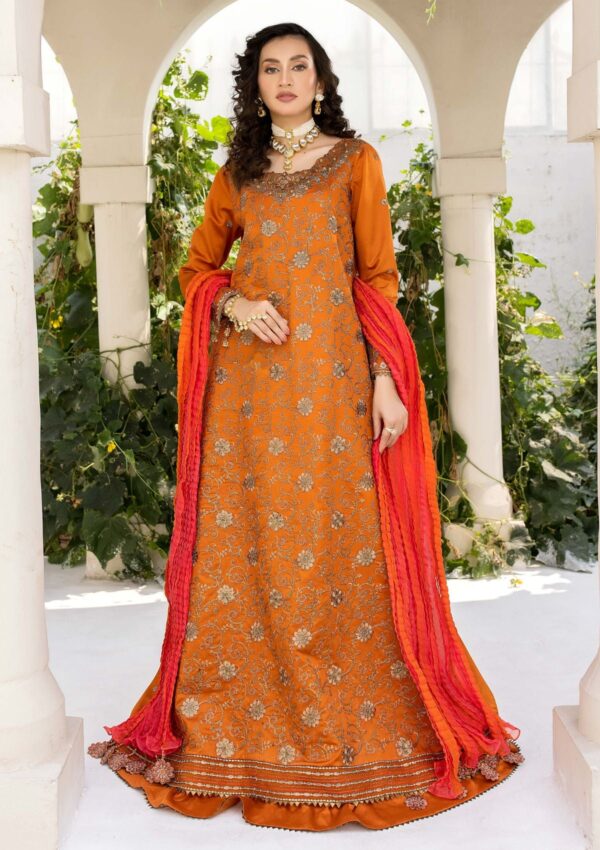Meem Handwork Mcs 5 Brunt Orange Cotton Sateen