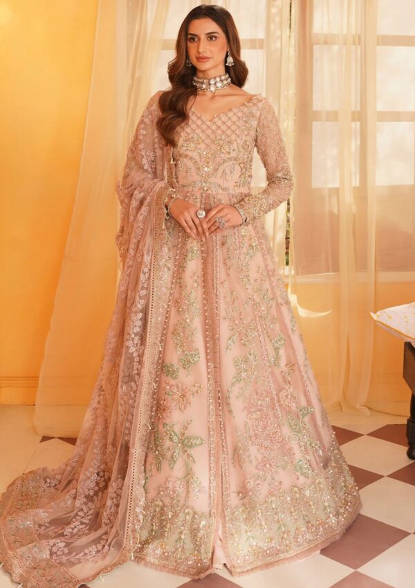 Mehak Yaqoob Ml24 03 Salmon Pink Luxury Formals Wedding Collection