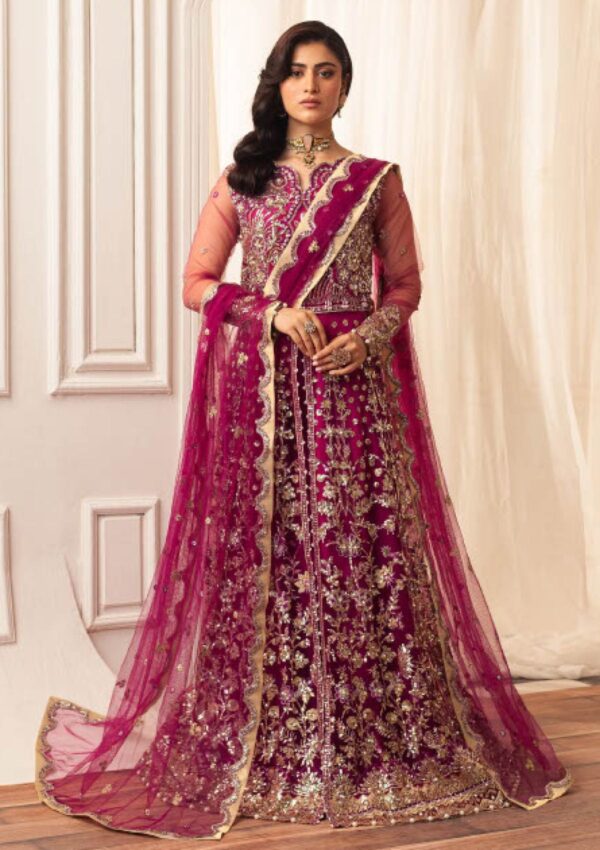 Mushq Aura Debut Wedding Msq24 05 Fuchsia Hemline Formal Collection - Image 3