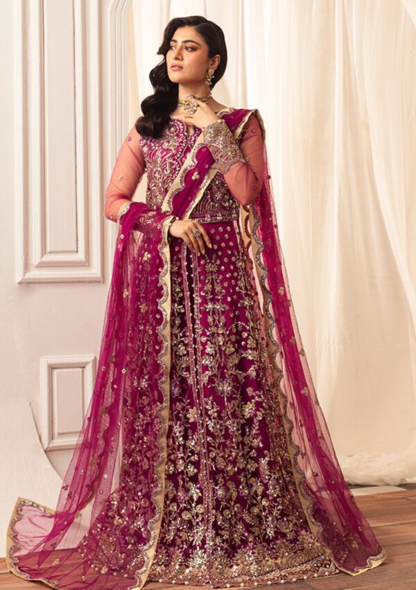 Mushq Aura Debut Wedding Msq24 05 Fuchsia Hemline Formal Collection