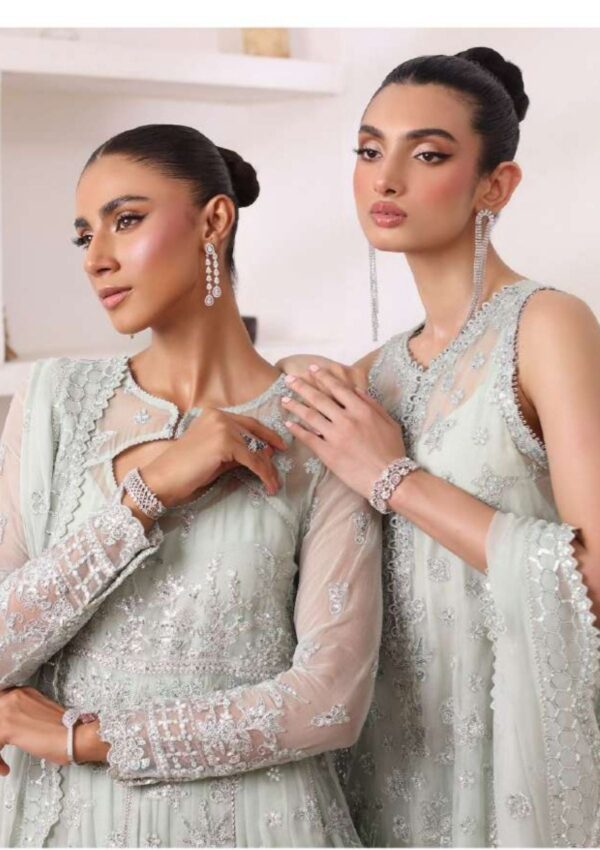 Noor Chiffon De Luxe Ncd24 08 Sage Saadia Asad Formal Collection - Image 4