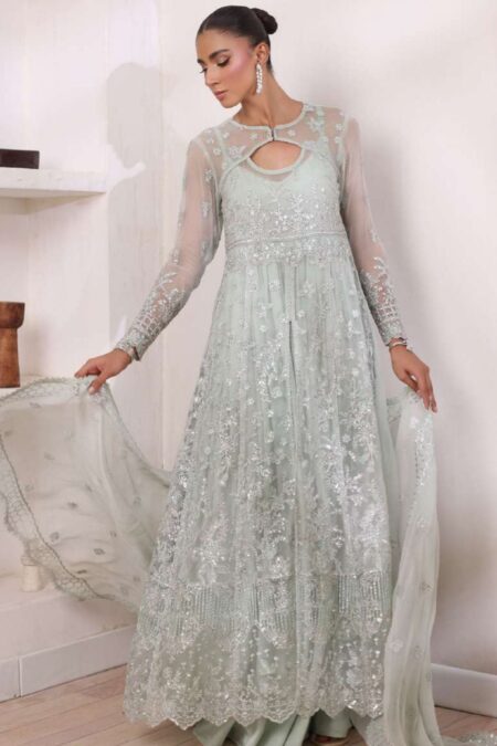 Noor Chiffon De Luxe Ncd24 08 Sage Saadia Asad