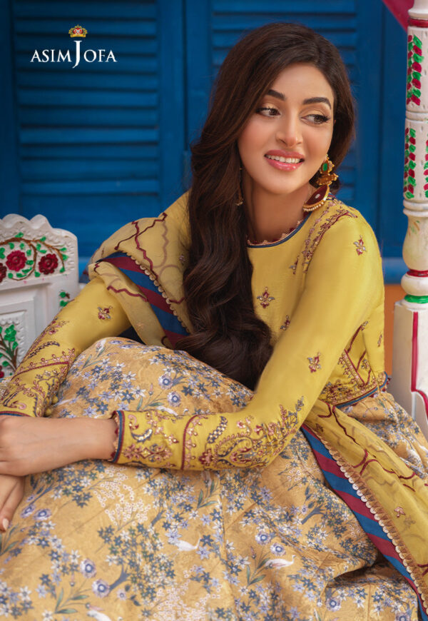 Asim Jofa Ajfc-68 Embroidered Viscose Raw Silk
