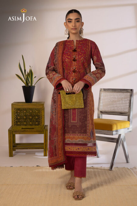 Asim Jofa Ajbp-15 Embroidered Cambric 