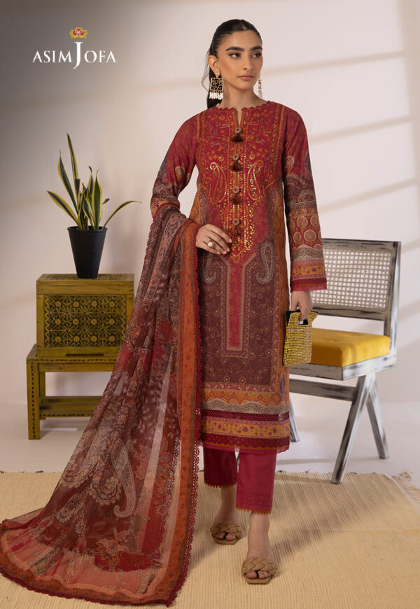 Asim Jofa Ajbp-15 Embroidered Cambric