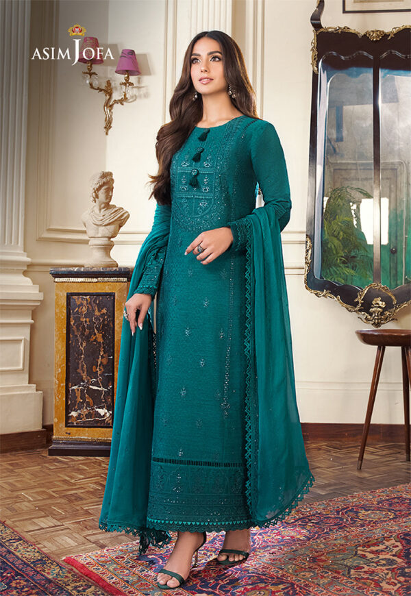 Asim Jofa Ajim-15 Embroidered Self-Jacquard