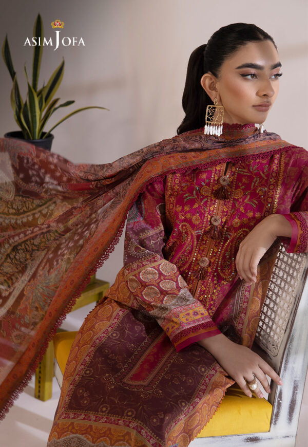 Asim Jofa Ajbp-15 Embroidered Cambric