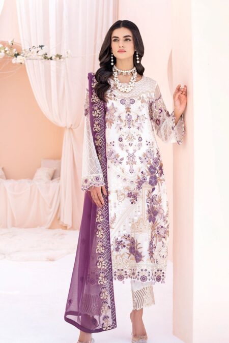 Ramsha Chiffon V06 A 602 Chevron