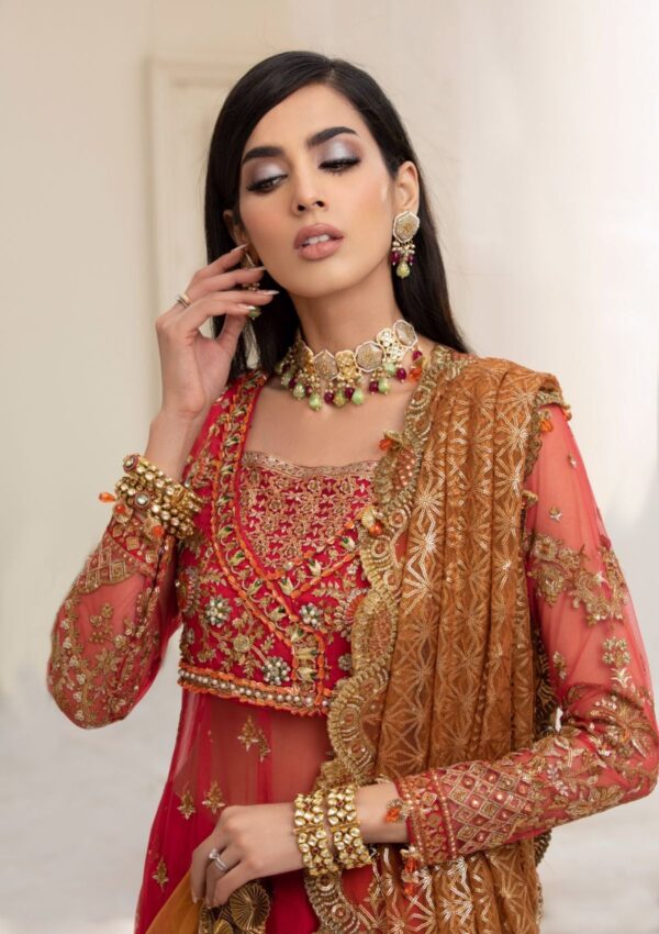 Rubaaiyat Crimson D 01 Handwork Wedding 23 Formal Collection - Image 20