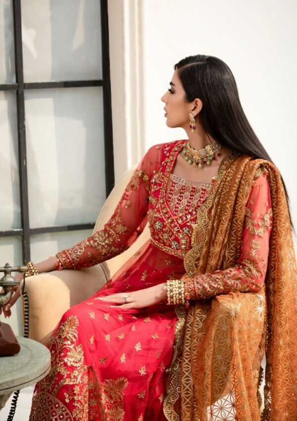 Rubaaiyat Crimson D 01 Handwork Wedding 23 Formal Collection - Image 24