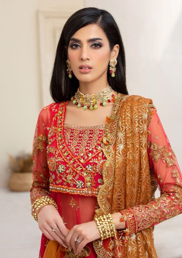 Rubaaiyat Crimson D 01 Handwork Wedding 23 Formal Collection - Image 25