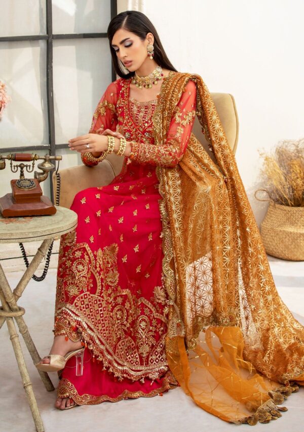 Rubaaiyat Crimson D 01 Handwork Wedding 23 Formal Collection - Image 4