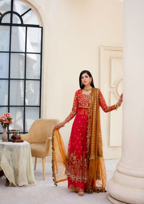 Rubaaiyat Crimson D 01 Handwork Wedding 23 Formal Collection - Image 7