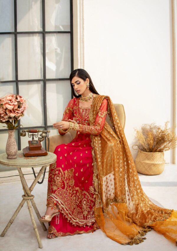 Rubaaiyat Crimson D 01 Handwork Wedding 23 Formal Collection - Image 8