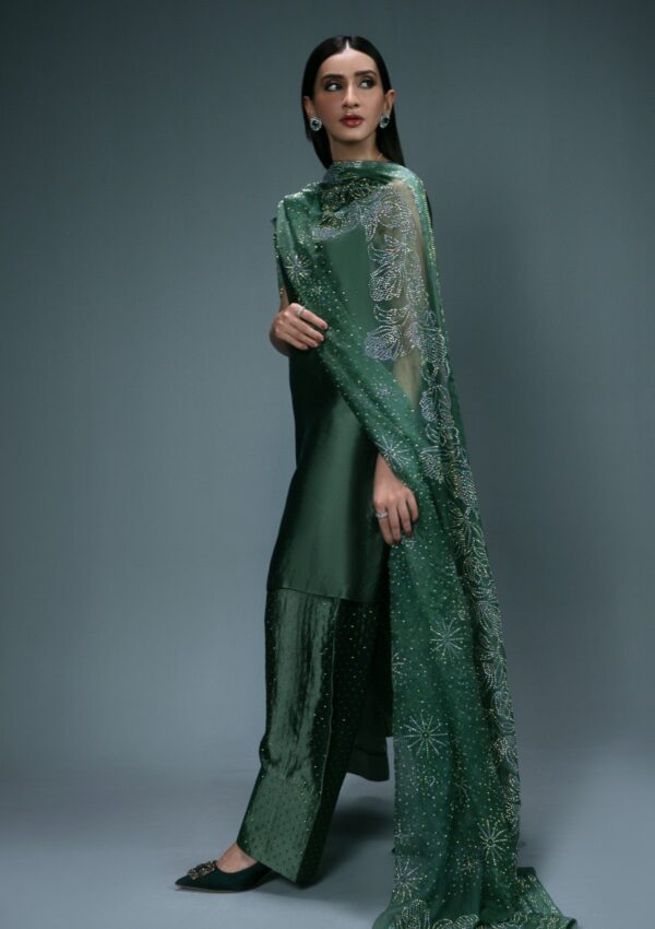 Sidra Fahad Dark Green Elienna