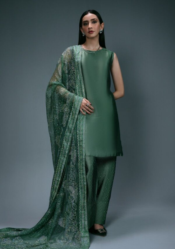 Sidra Fahad Dark Green Elienna