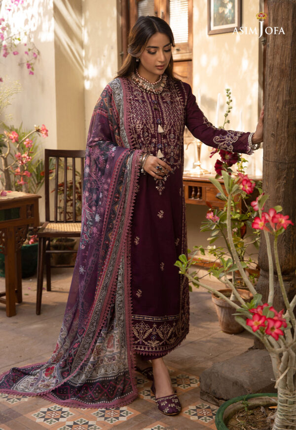 Asim Jofa Ajzb-02 Embroidered Cambric