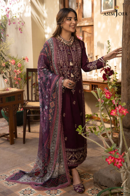 Asim Jofa Ajzb-02 Embroidered Cambric 