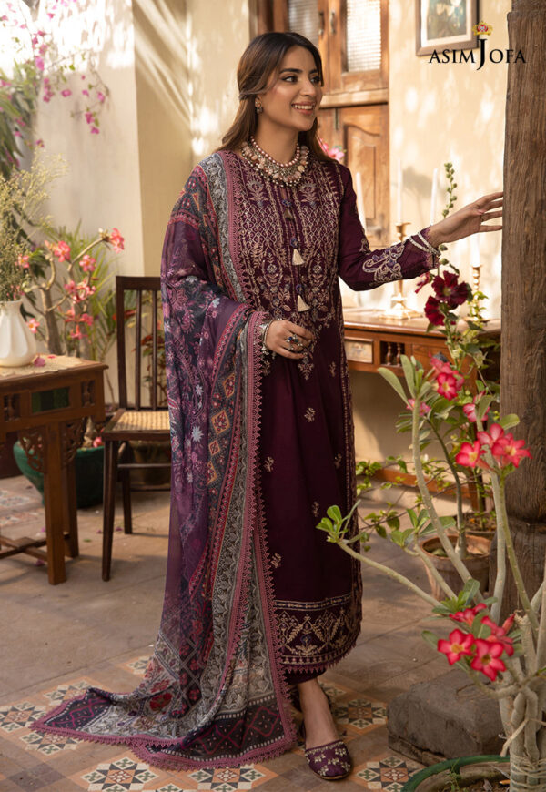 Asim Jofa Ajzb-02 Embroidered Cambric