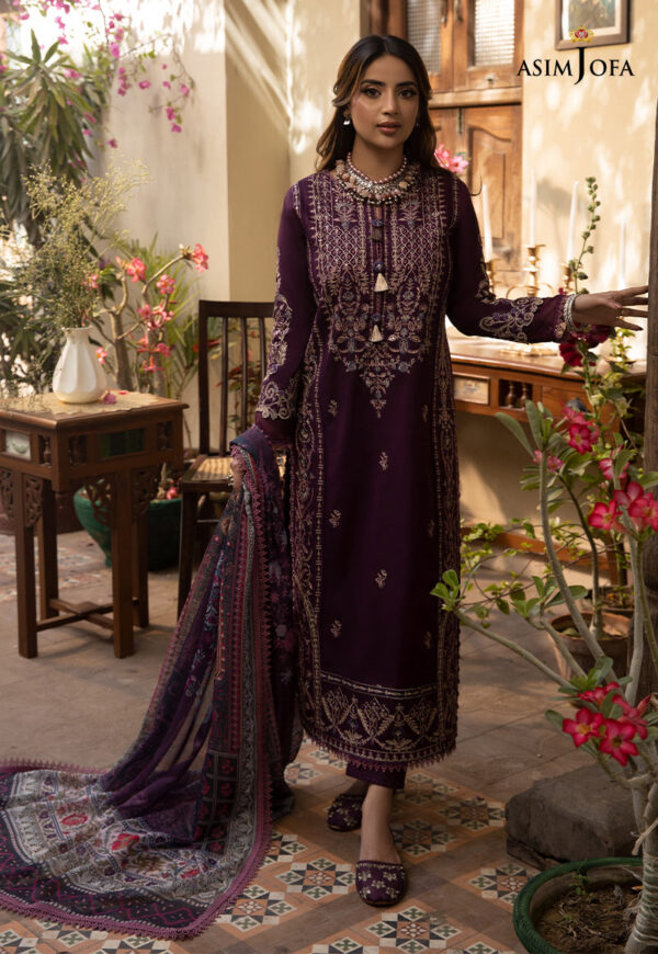 Asim Jofa Ajzb-02 Embroidered Cambric