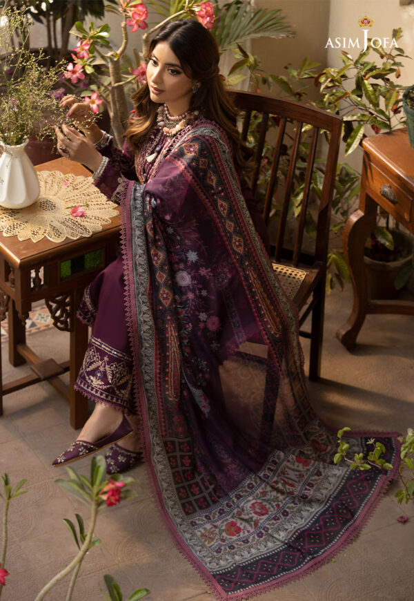 Asim Jofa Ajzb-02 Embroidered Cambric