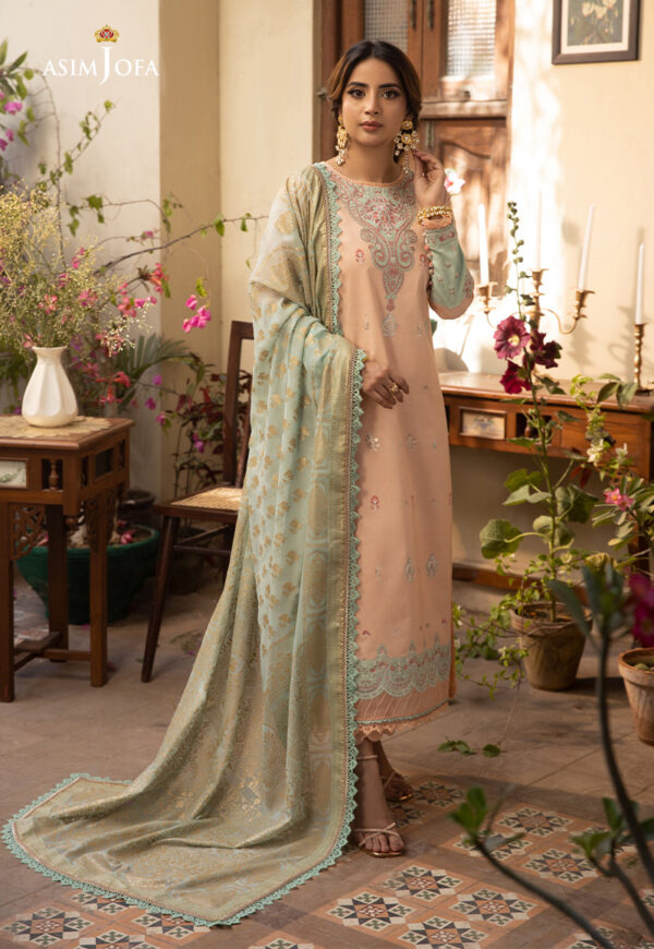 Asim Jofa Ajzb-16 Embroidered Cambric
