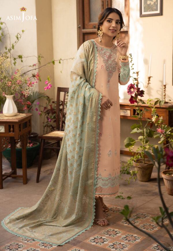 Asim Jofa Ajzb-16 Embroidered Cambric