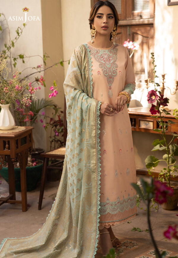 Asim Jofa Ajzb-16 Embroidered Cambric