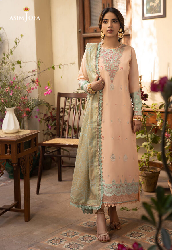 Asim Jofa Ajzb-16 Embroidered Cambric