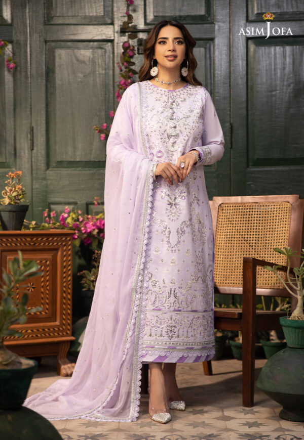 Asim Jofa Ajzb-08 Embroidered Cambric