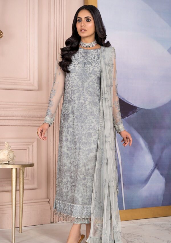 Zarif Za 02 Steel Grey Afreen
