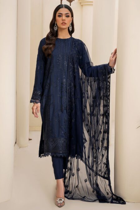Zarif Zrs 03 Navy Raw Silk Pret