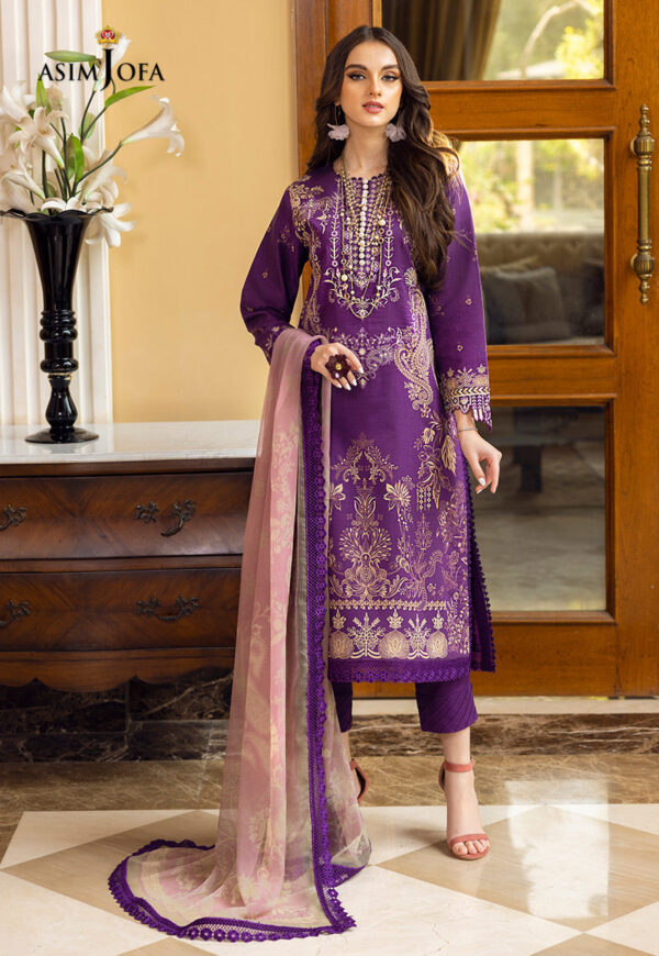 Asim Jofa Ajaa-15 Embroidered Lawn