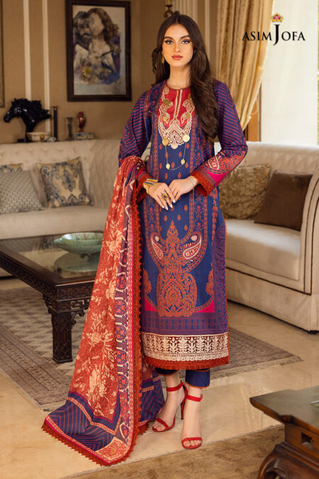 Asim Jofa Ajaa-19 Embroidered Lawn 