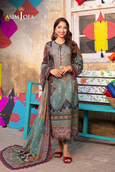 Asim Jofa Ajarp-01 Embroidered Jacquard Stitched 