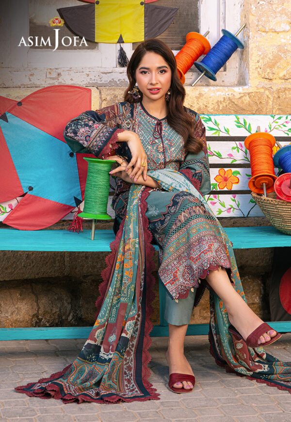 Asim Jofa Ajarp-01 Embroidered Jacquard Stitched