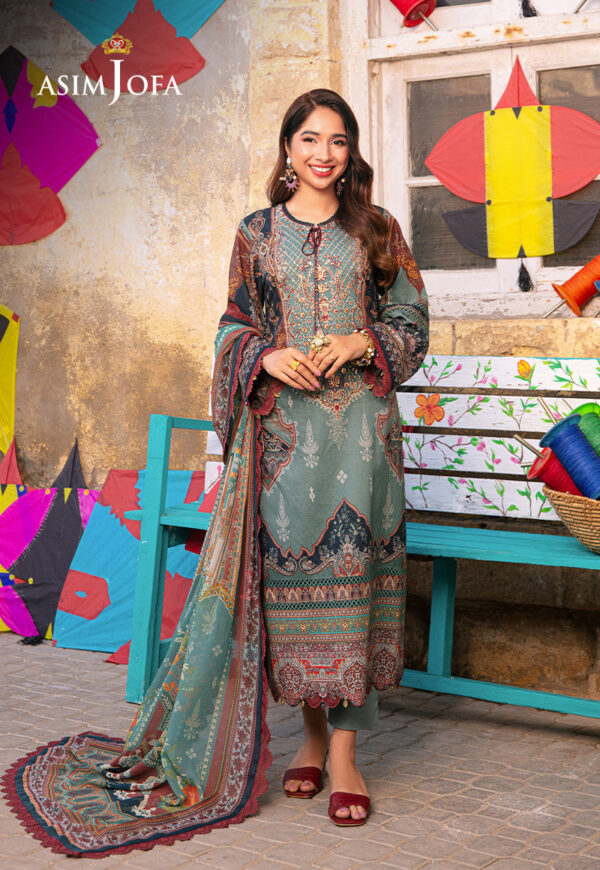 Asim Jofa Ajarp-01 Embroidered Jacquard Stitched