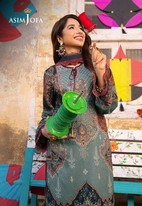 Asim Jofa Ajarp-01 Embroidered Jacquard Stitched
