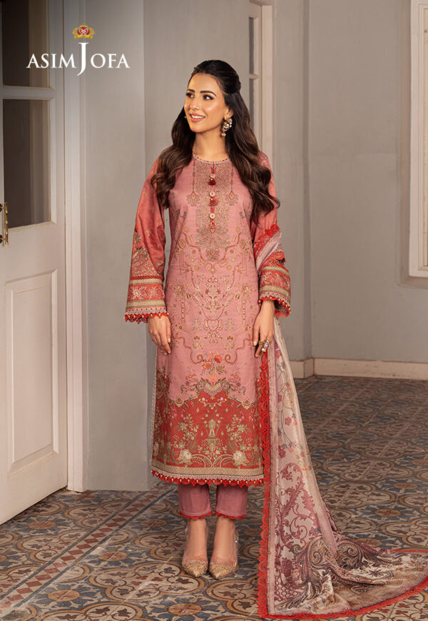 Asim Jofa Ajarp-08 Printed Jacquard Stitched