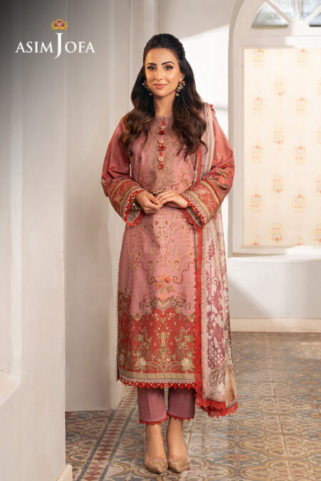 Asim Jofa Ajarp-08 Printed Jacquard Stitched 