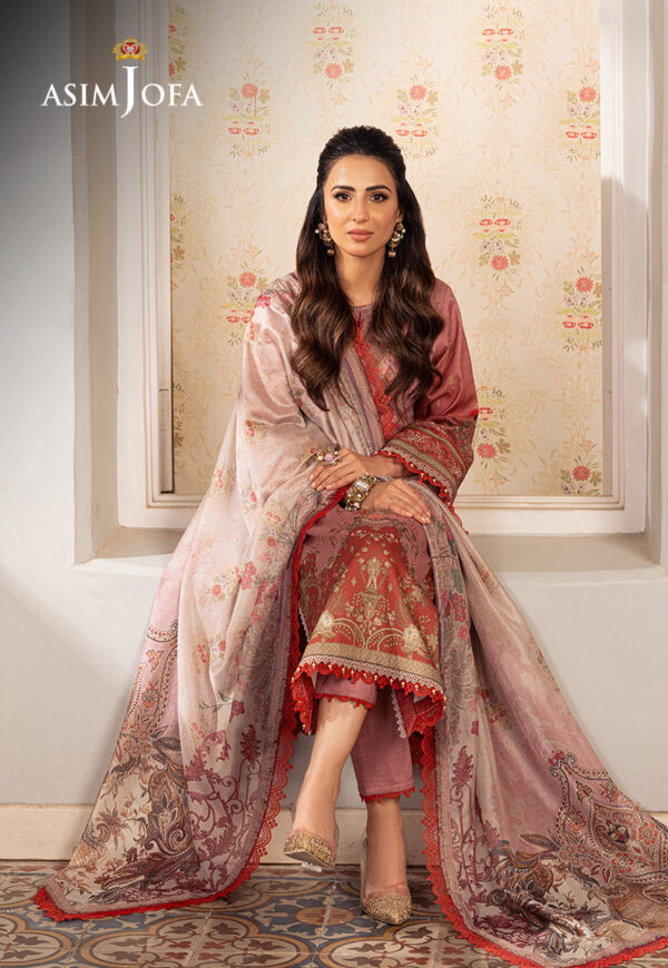 Asim Jofa Ajarp-08 Printed Jacquard Stitched