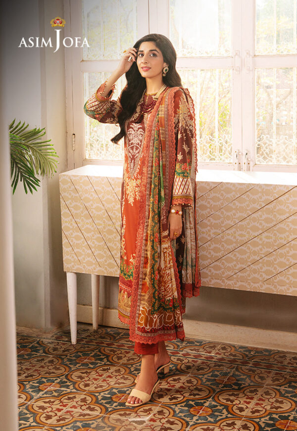 Asim Jofa Ajarp-14 Printed Dobby Stitched