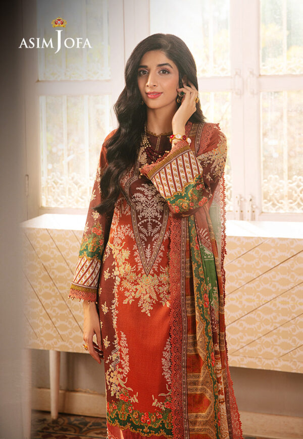 Asim Jofa Ajarp-14 Printed Dobby Stitched