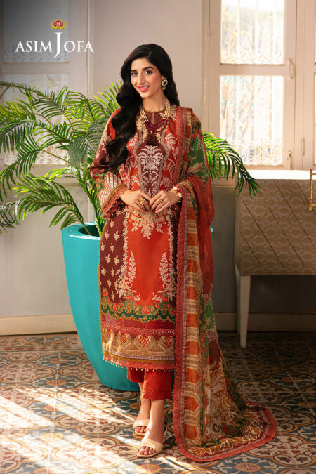 Asim Jofa Ajarp-14 Printed Dobby Stitched 