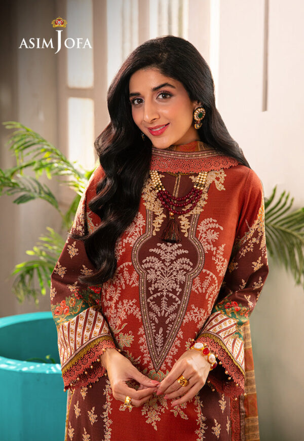 Asim Jofa Ajarp-14 Printed Dobby Stitched