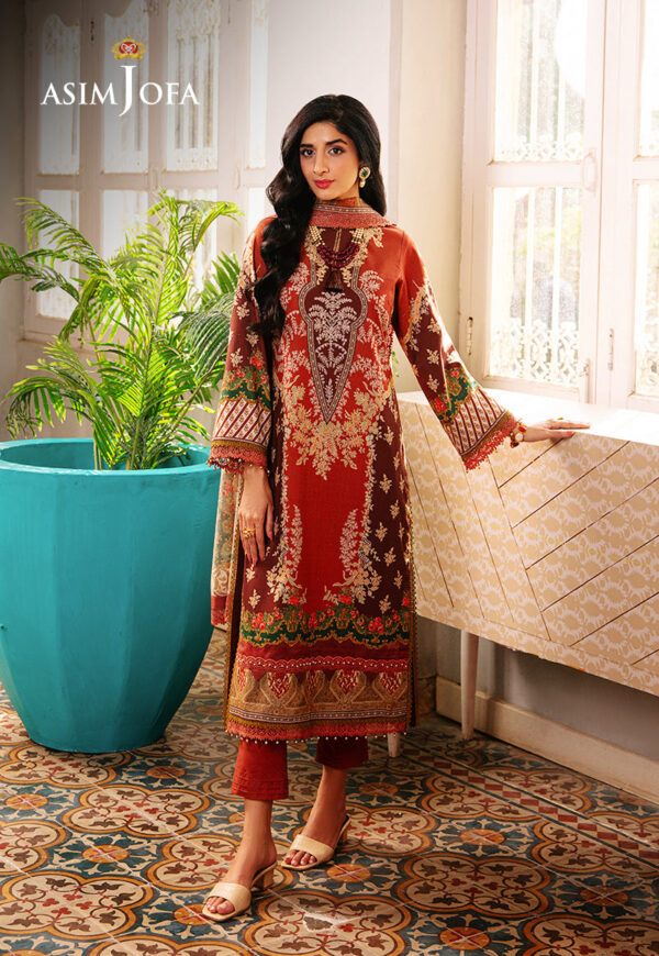 Asim Jofa Ajarp-14 Printed Dobby Stitched