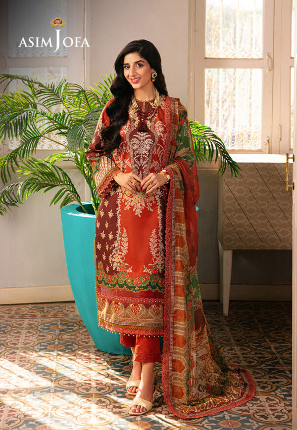 Asim Jofa Ajarp-14 Printed Dobby Stitched