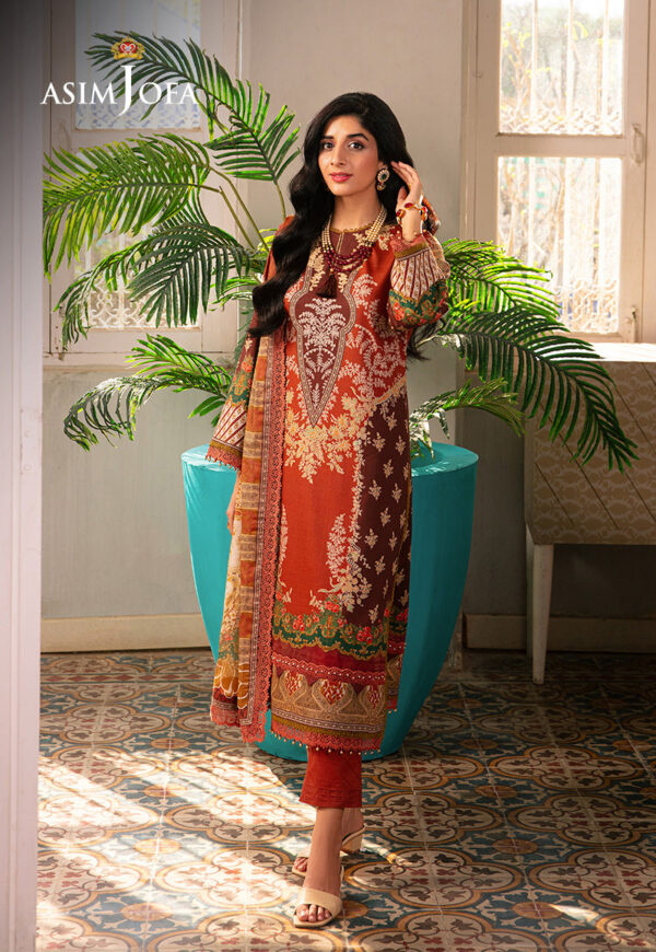 Asim Jofa Ajarp-14 Printed Dobby Stitched