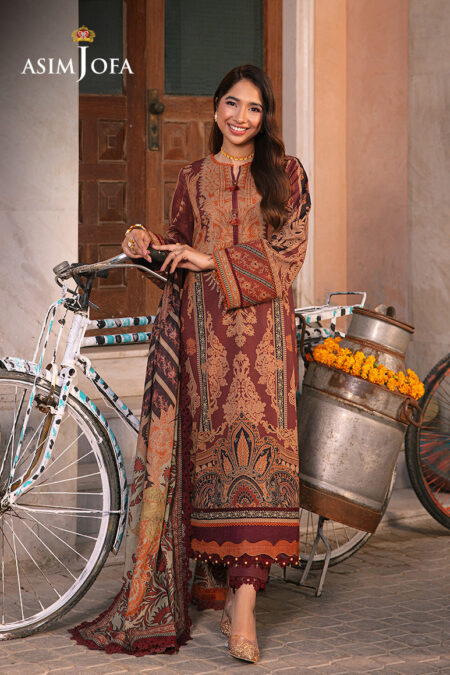 Asim Jofa Ajarp-24 Embroidered Lawn Stitched 